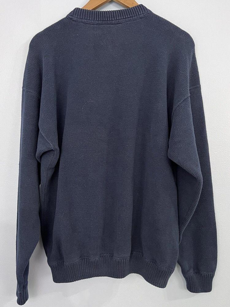 VTG Harrah’s Casino Sweater Sweatshirt Heavy Knit North Kansas City Navy Mens L - Picture 6 of 9